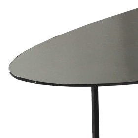 Couchtisch Infernya aus Spiegelglas und Metall mit Bügelgestell – Ansicht 3