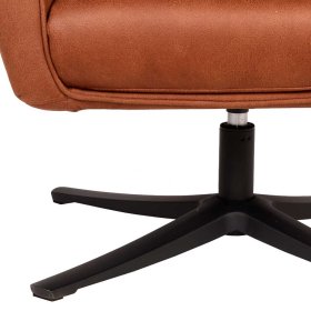 Wohnzimmersessel Kimms in Cognac Braun Microfaser mit Drehgestell – Ansicht 7
