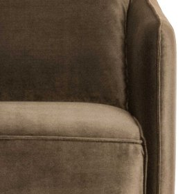 Samt Sessel Cloud in Taupe im Retro Look – Ansicht 5