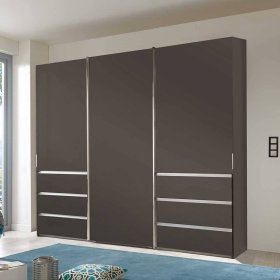 Kleiderschrank Schiebetüren Adobo Made in Germany mit sechs Schubladen – Ansicht 2