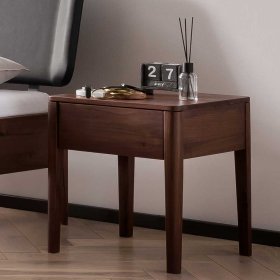 140x200 Bett Nussbaum Briston aus Massivholz mit Polster Kopfteil – Ansicht 5