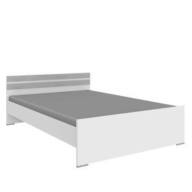 Jugendzimmer Bett Lasewood in Weiß und Beton Lichtgrau – Ansicht 1