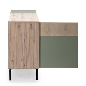 Sideboard Samanda in Beton Grau und Buche hell 180 cm breit – Ansicht 6