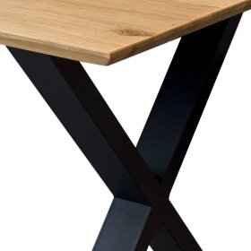 Esstisch Zumora im Industry und Loft Stil mit X Gestell – Ansicht 3