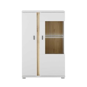 Dreiteilige Wohnwand Luzillo in modernem Design 125 cm hoch (dreiteilig) – Ansicht 4