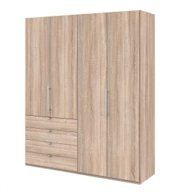 Übergröße Schlafzimmerschrank Gehvonda in Eiche Sägerau mit Falttüren – Ansicht 1