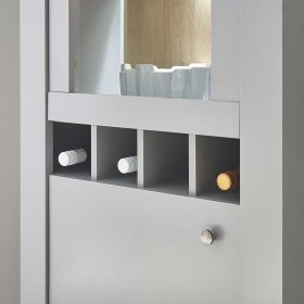 Vitrine Cellossa im Landhausstil mit Flaschenfächern – Ansicht 5