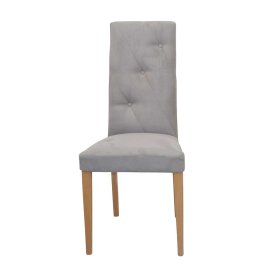 Stühle mit hoher Lehne Sanfetra in Taupe und Eichefarben (2er Set) – Ansicht 2