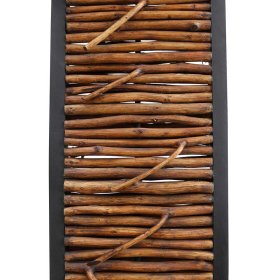 Moderne Design Stehleuchte Macy in Schwarz mit Treibholz Stele – Ansicht 6