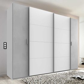 Schlafzimmerkleiderschrank Trandy mit Dreh- und Schiebetüren Made in Germany – Ansicht 2