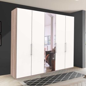 Moderner Panorama Kleiderschrank Lolyana 3 türig mit Spiegel – Ansicht 3