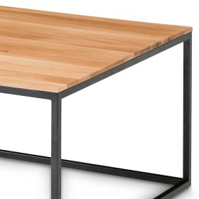 Wohnzimmer Couchtisch Eleore aus Asteiche Massivholz 70 cm breit – Ansicht 4