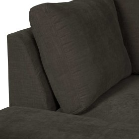 Sofa Modul Eckelement Trois in Anthrazit Rücken echt bezogen – Ansicht 9