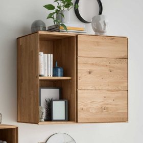 Design Wohnzimmerwand Rennia aus Wildeiche Massivholz geölt (dreiteilig) – Ansicht 9