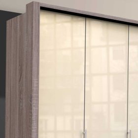 Jugendkleiderschrank Xeny mit Falttüren glasbeschichtet – Ansicht 5