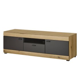 TV Lowboard Badehma mit einer Schublade und einem offenen Gerätefach – Ansicht 1