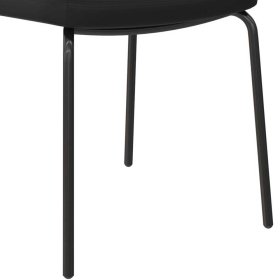 Esstisch Stühle Sealand in Schwarz aus Kunstleder und Metall (2er Set) – Ansicht 9