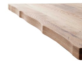 Massivtisch Freshna aus Zerreiche Massivholz mit Bügelgestell – Ansicht 9