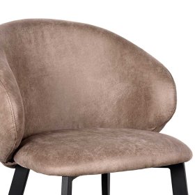 Essstuhl Anni in Taupe aus Microfaser (2er Set) – Ansicht 5
