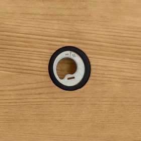 Badspiegel Yarus in runder Form mit Holzrahmen – Ansicht 5
