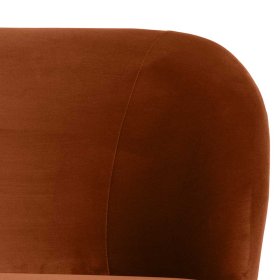 Lounge Sessel Losiamos in Rostfarben und Schwarz mit Samt Bezug – Ansicht 3