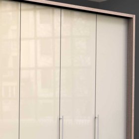 Glasfront Kleiderschrank Codumenta in Cremefarben glasbeschichtet – Ansicht 5