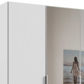 Schlafzimmerschrank mit Spiegeln Potheka in Weiß Made in Germany – Ansicht 5