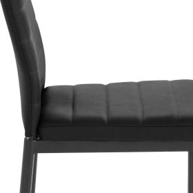 Moderne Esszimmerstühle Ciano aus Kunstleder und Metall in Schwarz (Set) – Ansicht 7