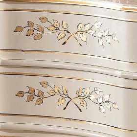 Barockstil Schubladenkommode Lotresca in Weiß und Goldfarben verziert – Ansicht 4