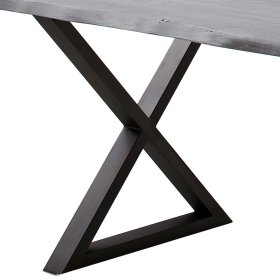 Esszimmertisch Lianco mit X Gestell und Massivholzplatte – Ansicht 5