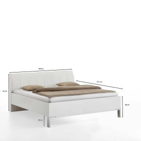 Doppelbett Bean in modernem Design in Weiß – Ansicht 9
