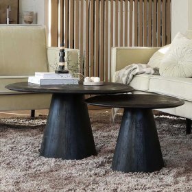 Schwarzer Wohnzimmer Tisch Cerbula in modernem Design 70 cm breit – Ansicht 8