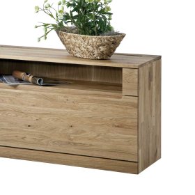 TV Board Emrada aus Wildeiche Massivholz 120 cm breit – Ansicht 4