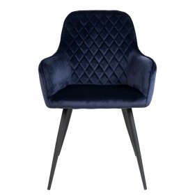 Polsterstühle Langos in Dunkelblau Samt modern (2er Set) – Ansicht 2