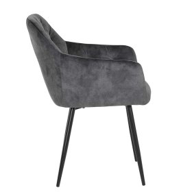 Polsterstuehle Esszimmer Ogrir in Anthrazit und Schwarz (2er Set) – Ansicht 3