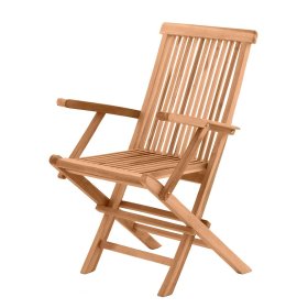 Armlehnen Gartenstühle Spadarius aus Teak Massivholz klappbar (2er Set) – Ansicht 1