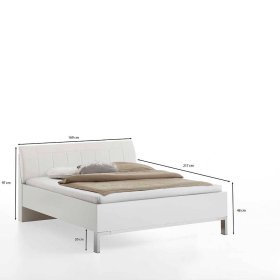 Doppelbett Bean in modernem Design in Weiß – Ansicht 8