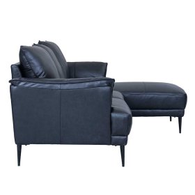 Wohnzimmer Couch Yanatada in Schwarz aus Echtleder – Ansicht 4
