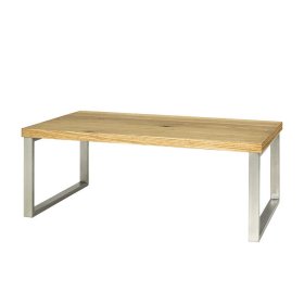 Couchtisch Maraga mit Eiche Funier und Stahl – Ansicht 1