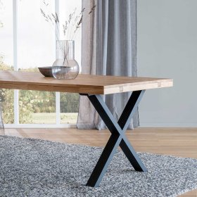 Esszimmer Tisch Tagma mit Eichemassivholzplatte im Loft Stil – Ansicht 8