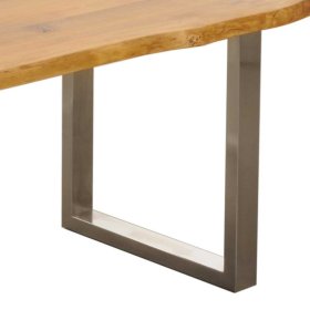 Esszimmertisch Varaldo aus Wildeiche Massivholz mit Metallgestell – Ansicht 4