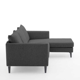 Anthrazit Eckcouch Sanctos mit Armlehnen 227 cm breit – Ansicht 5