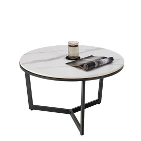 Wohnzimmer Tische Yuri in Schwarz und Weiß mit Keramikplatten (zweiteilig) – Ansicht 3