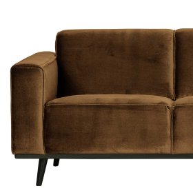 Samt Dreisitzer Sofa Bondi in Honigfarben 230 cm breit – Ansicht 4
