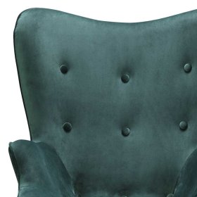Ohrensessel Hatlantico in Dunkelgrün Samt im Skandi Design – Ansicht 5