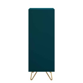 Schminkkommode Andro in Petrol und Goldfarben 110 cm hoch – Ansicht 4