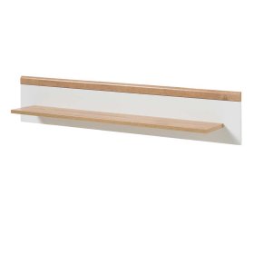 Wohnzimmer Wohnwand Levanca in Weiß und Eichefarben im Skandi Design (vierteilig) – Ansicht 8