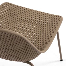Esszimmerstühle Ratisha in Beige mit Metallgestell (4er Set) – Ansicht 5