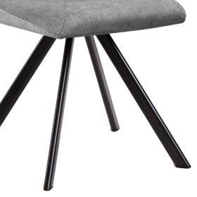 Polsterstuhl Esszimmer Cementa mit Bezug aus Flockstoff (2er Set) – Ansicht 4