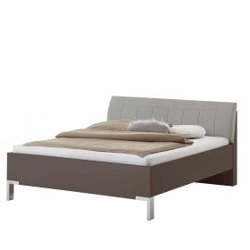 Doppelbettgestell Sanctos in Braun und Grau in modernem Design – Ansicht 1